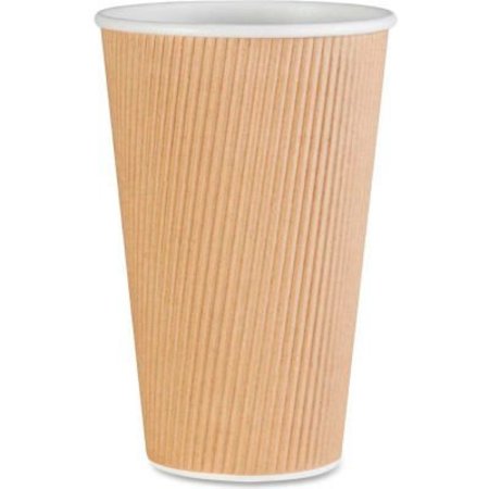 SP RICHARDS Genuine Joe Disposable Hot Cups, 16 oz., 500 / Ct., Brown - GJO11257CT GJO11257CT